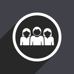 People flat design vector icon.