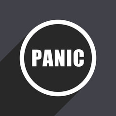 Panic flat design vector icon.