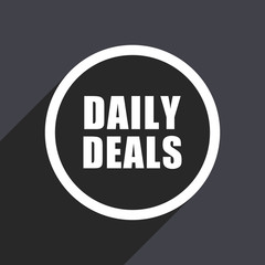 Daily deal flat design vector icon.