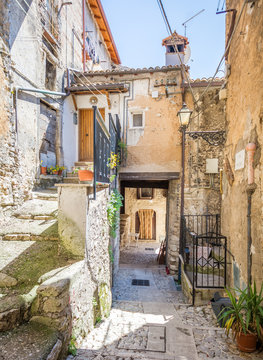 Scenic sight in Poggio Moiano, rural village in Rieti Province, Latium, Italy