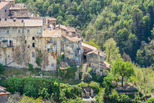 Scenic sight in Poggio Moiano, rural village in Rieti Province, Latium, Italy