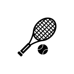 tennis racket with ball 