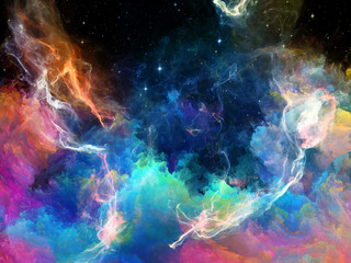 Obraz na płótnie Canvas Visualization of Space Nebula