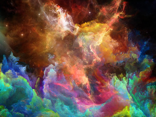 Fototapeta na wymiar Evolving Space Nebula