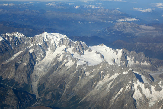 Montblanc Mont Blanc Berg Gipfel Alpen Berge Luftbild