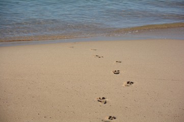 Pegadas na areia