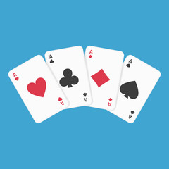 Four aces vector illustration.