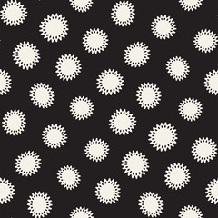 Vector seamless freehand pattern. Abstract background with floral brush strokes. Hand drawn texture