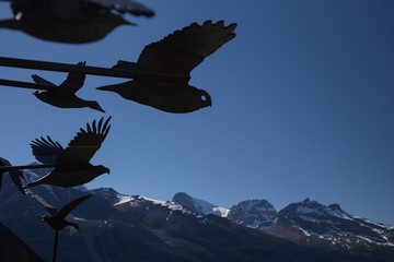 Sculpture and Mountains