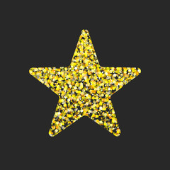 Gold glitter star.