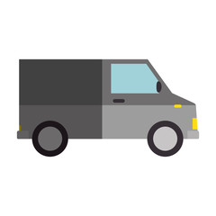 delivery van vehicle isolated icon
