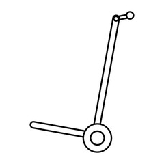 baggage transport cart icon