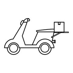 scooter motorcycle isolated icon