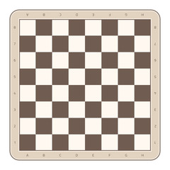 Wooden chess board.