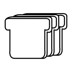 delicious slice bread isolated icon