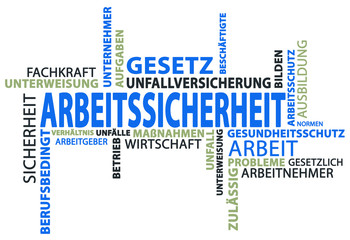 Arbeitssicherheit Tagloud - Vektorgrafik