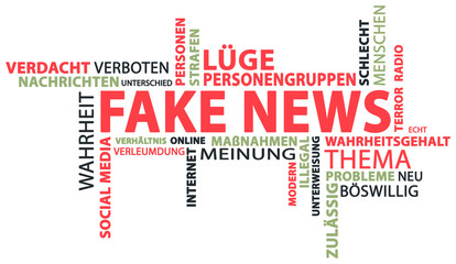Fake news tagcloud - Vektorgrafik