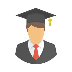 Graduate vector icon.