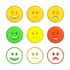 Feedback emoticon icons.
