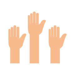 Obraz premium hands human up icon