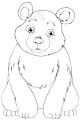 Doodle animal character for bear