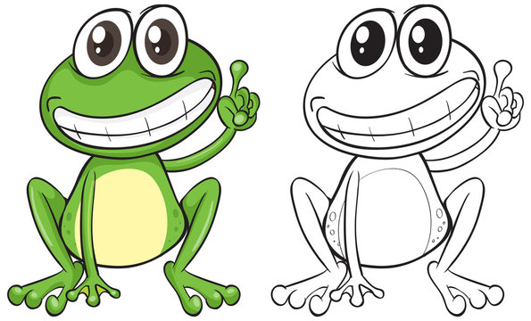 Animal outline for funny frog