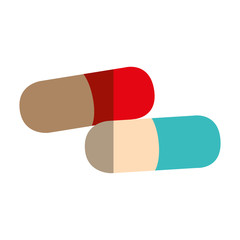 capsule drug isolated icon