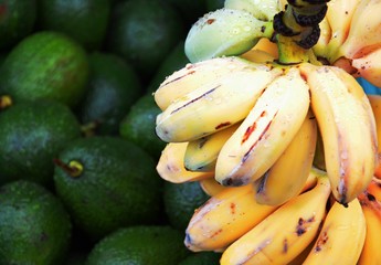 Banana e abacate 