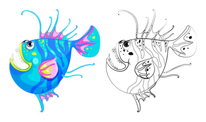Animal outline for fancy fish