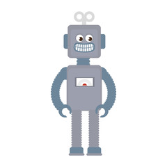 robot electric toy icon vector illustration design