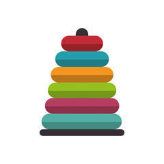 pile rings toy icon vector illustration design