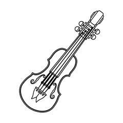 Obraz premium Violin music instrument icon vector illustration graphic design