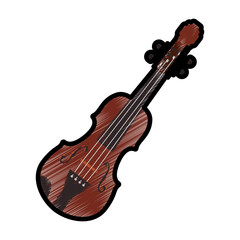Obraz premium Violin music instrument icon vector illustration graphic design