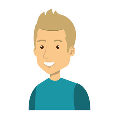 young man avatar character vector illustration design