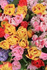 Mixed spring flower bouquet