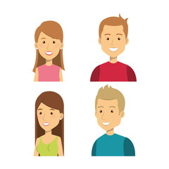young people style characters vector illustration design