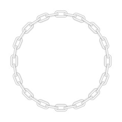 Metal round chain.