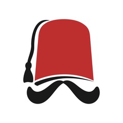 fez logo vector. turkish hat logo.