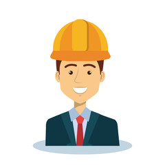 professional construction man character vector illustration design