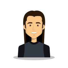 young man avatar character vector illustration design