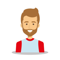 young man avatar character vector illustration design