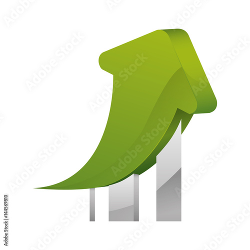 "Arrow up increase icon vector illustration graphic design" Stock image