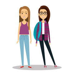 young people style characters vector illustration design