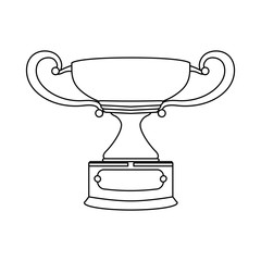 Trophy cup championship icon vector illustration graphic design