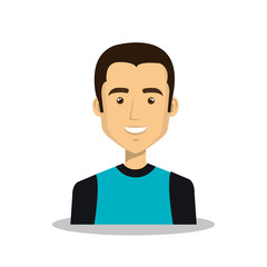 young man avatar character vector illustration design