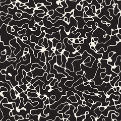 Fototapeta premium Abstract Retro Background Design. Vector Seamless Black And White Pattern.