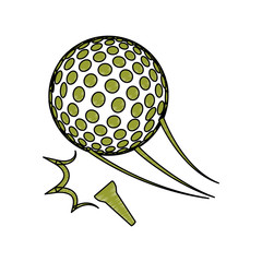 Golf sport game icon vector illustration graphic design