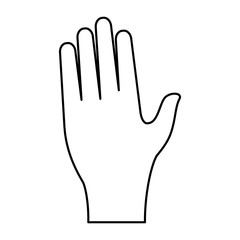 Human hand symbol icon vector illustration graphic design