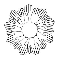 Human hands symbol icon vector illustration graphic design