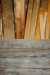 old wood planks with copy space for text